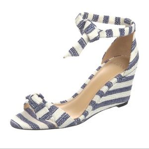 Alexandre Birman Clarita Striped Wedge Sandal (size 37 BUT FIT LIKE A 6.5 or 6)